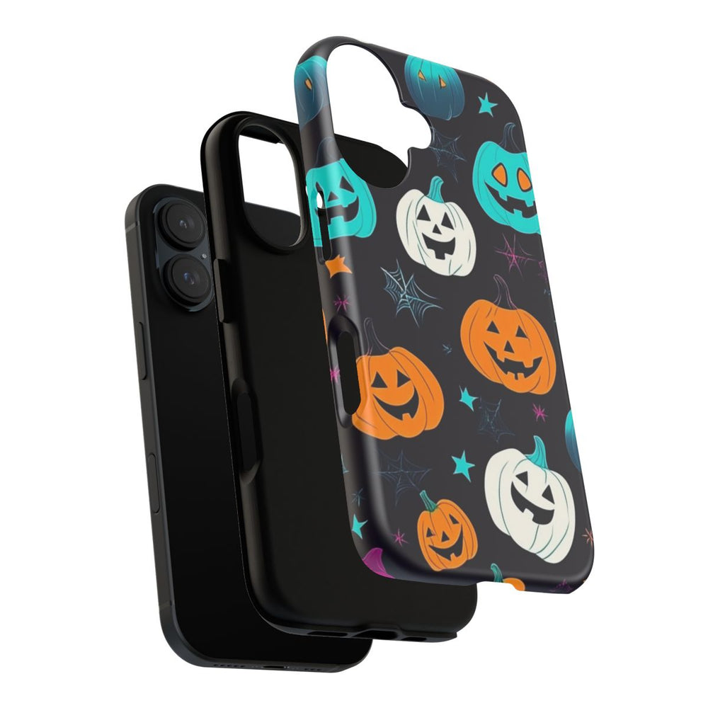 Vrolijk Gekleurde Halloween Pompoenen Patroon
