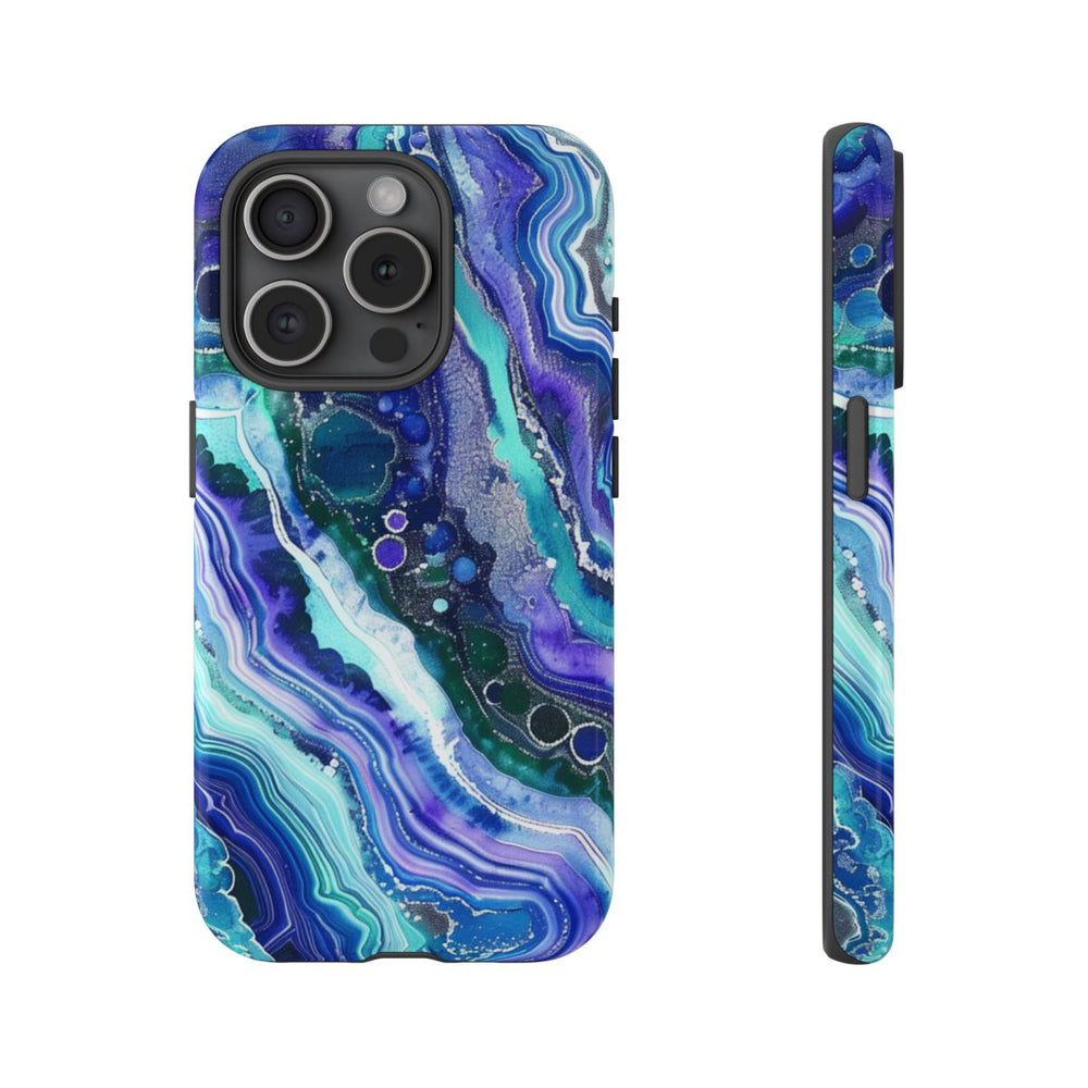 Blauw en Paars Geode-Wervelpatroon