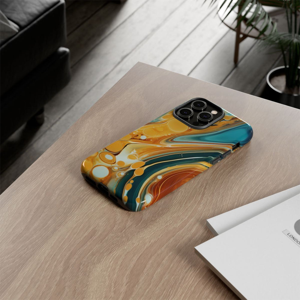 Turquoise en Honing Swirl Epoxy Patroon
