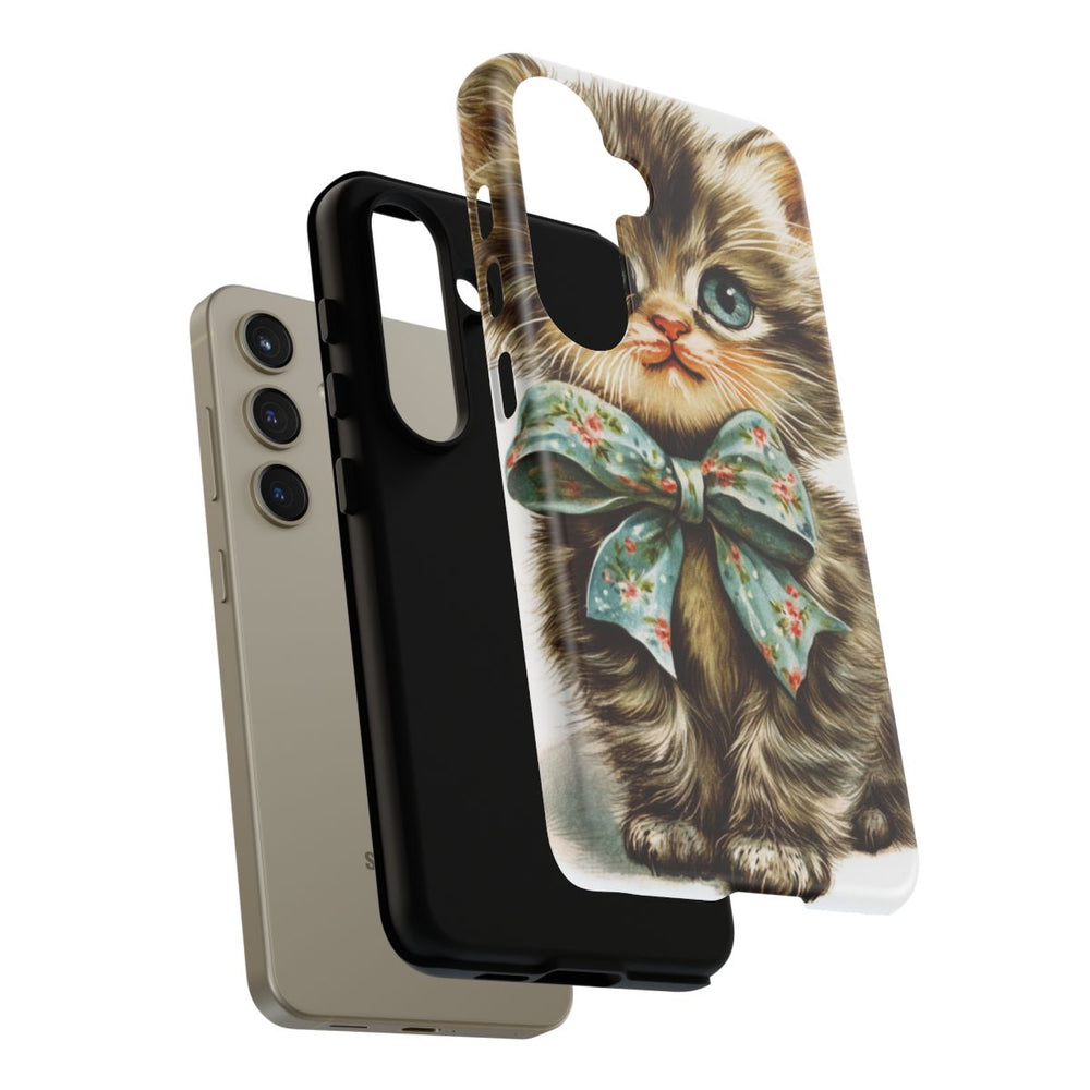 Schattige Vintage Kitten met Strik