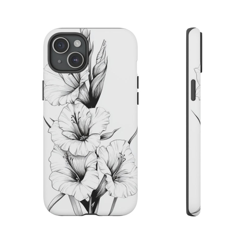 Fijnlijn Gladiolen Bloemmotief