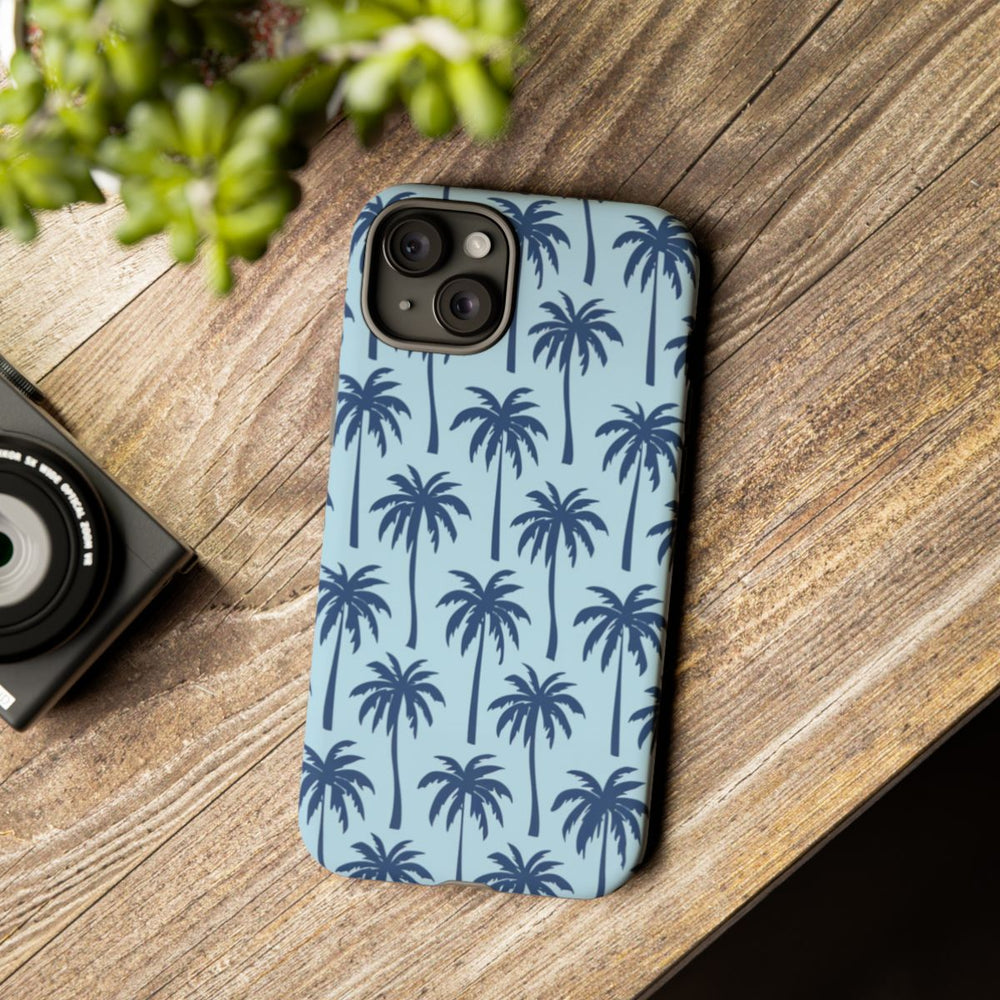 Blauw Palmbomenpatroon