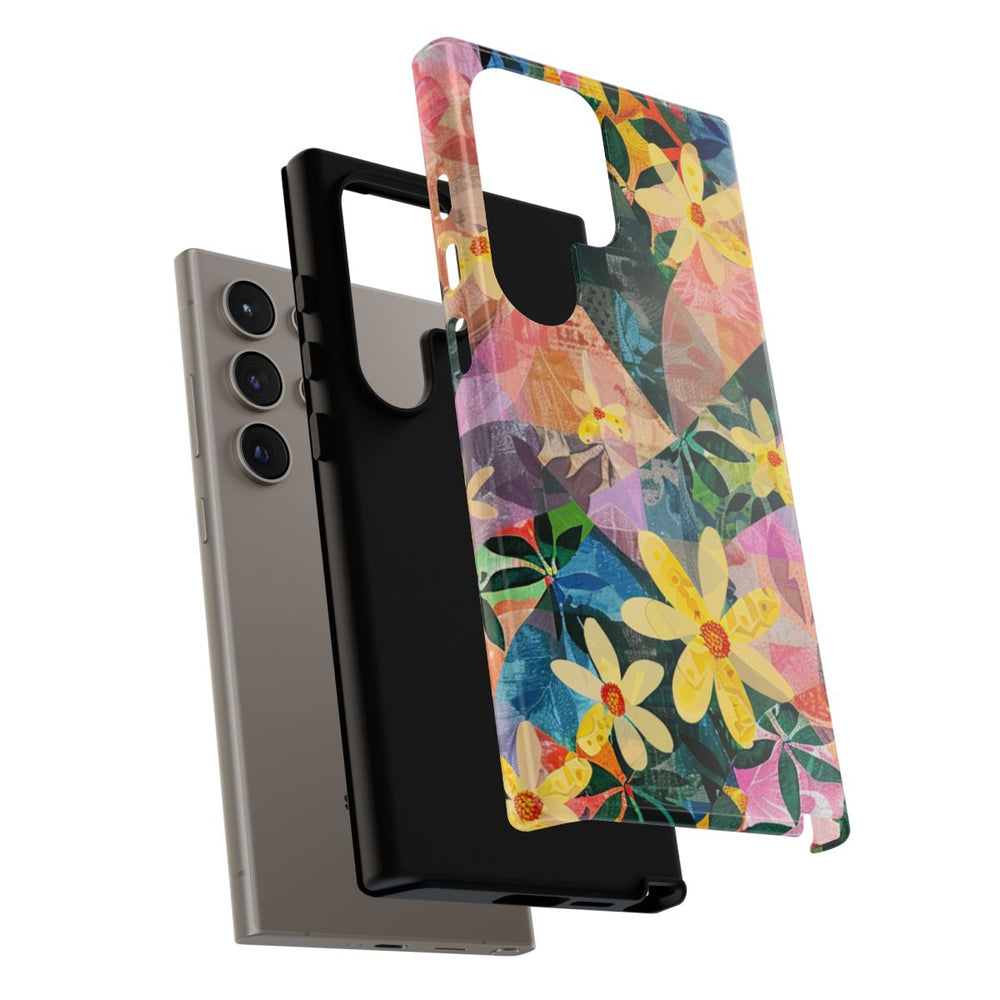 Abstract Bloemmotief met Geometrisch Patroon