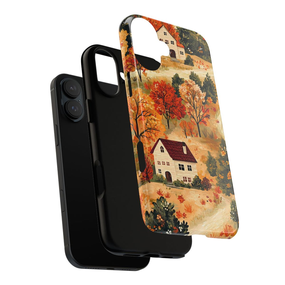 Herfstlandschap met Huizen