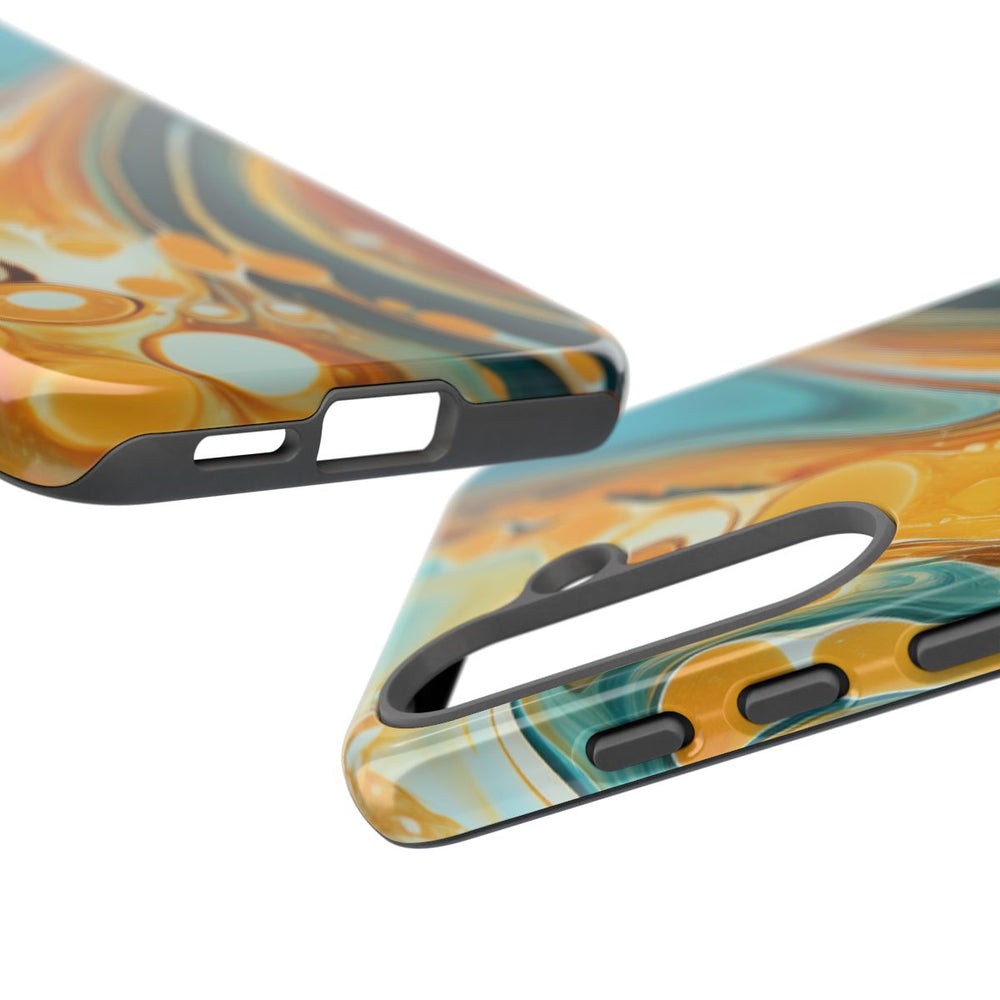 Turquoise en Honing Swirl Epoxy Patroon