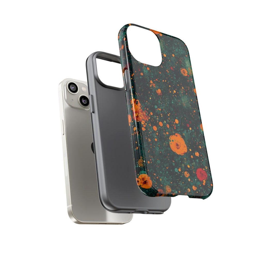 Abstracte Oranje en Teal Bellenpatroon