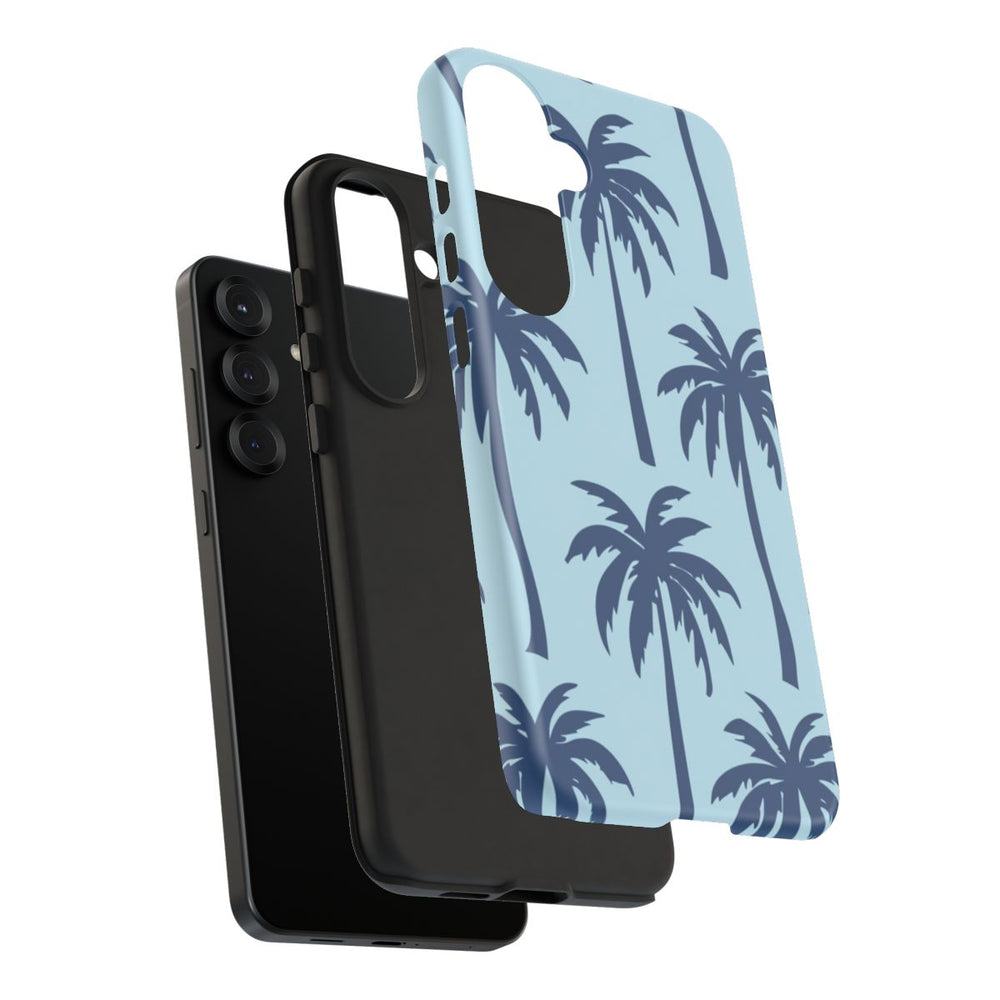 Blauw Palmbomenpatroon