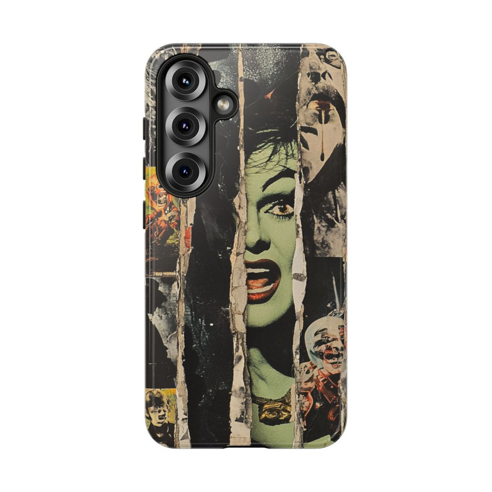Vintage Horror Collage met Gescheurde Papieren Stroken