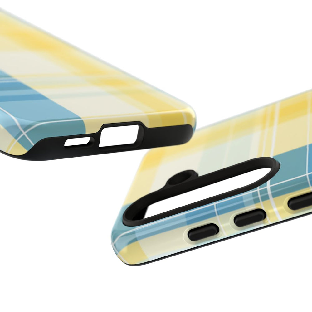 Ocean Blue en Geel Geruit Patroon