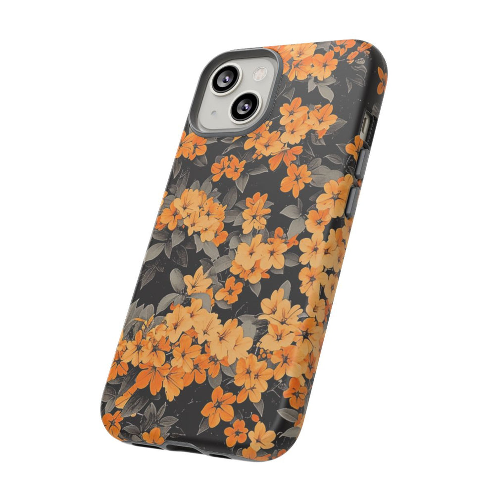 Levendig Oranje Bloemenpatroon