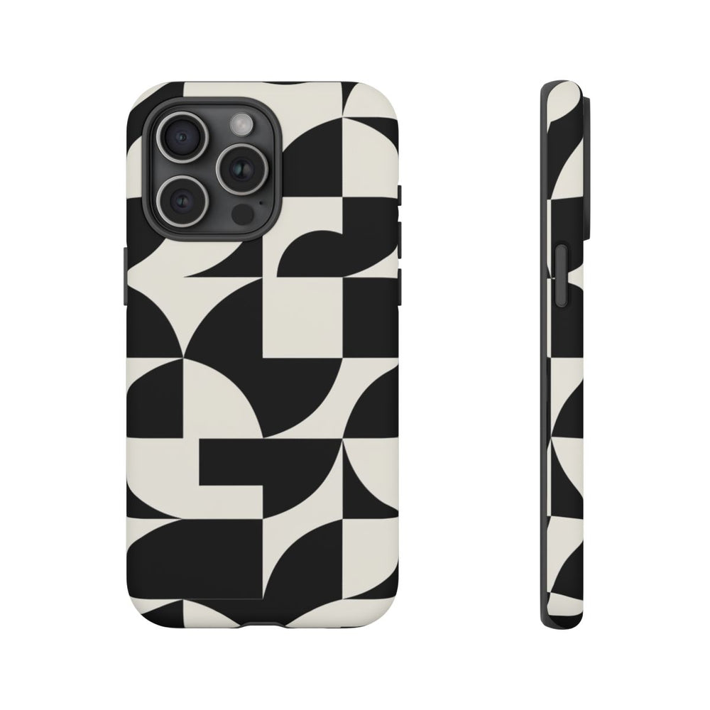 Zwart-Wit Geometrisch Abstract Patroon