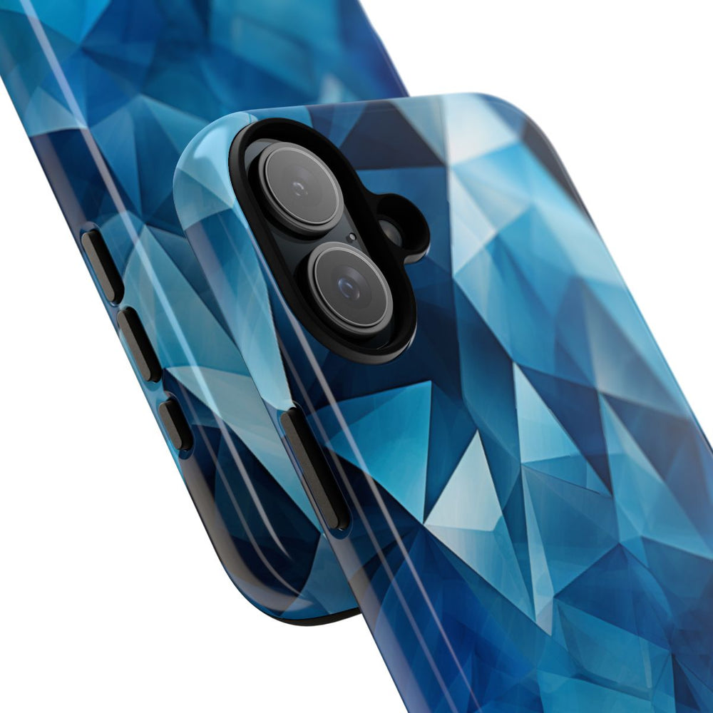 Blauw Geometrisch Driehoekenpatroon