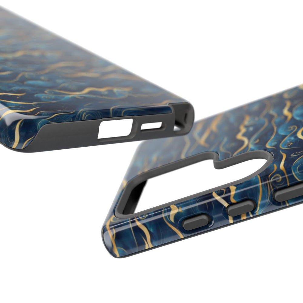 Blauw-Gouden Golfpatroon
