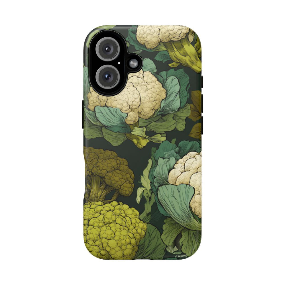 Handgetekend Broccoli- en Bloemkoolpatroon