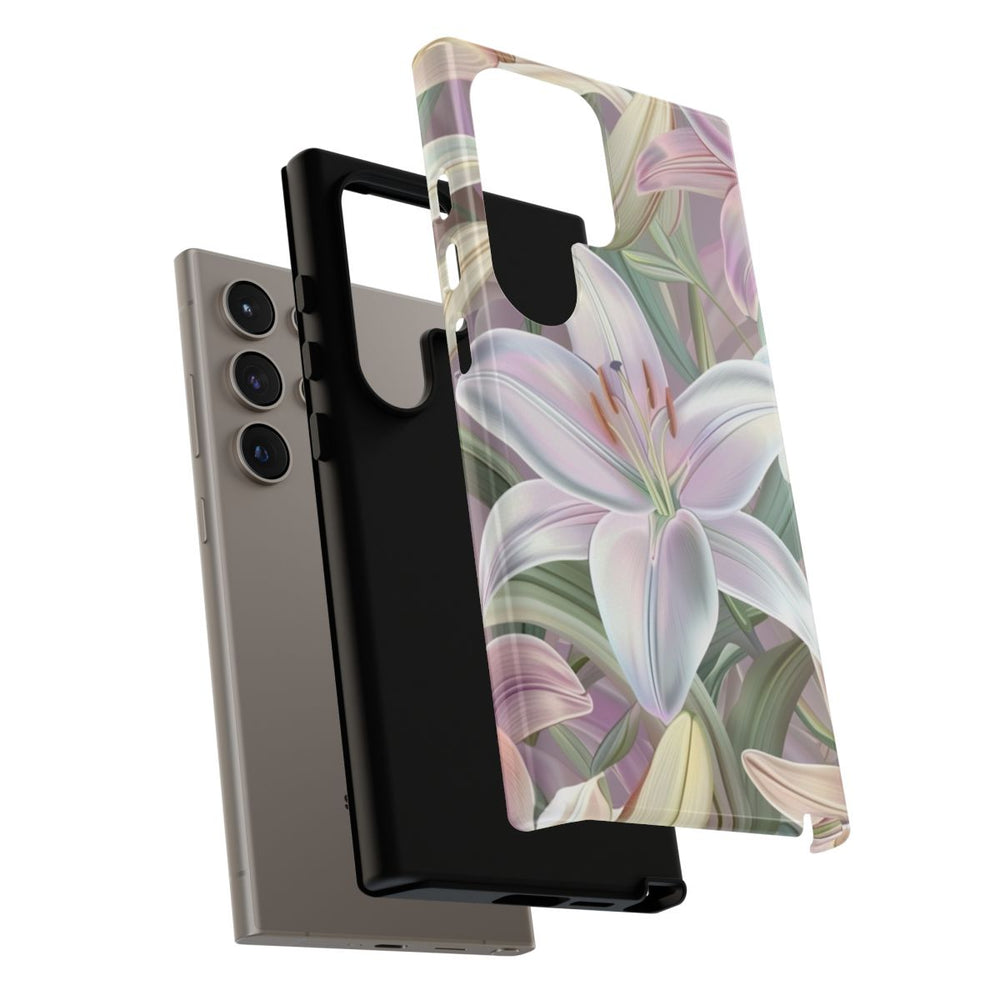 Pastelkleurige Paaslelies Bloemenpatroon