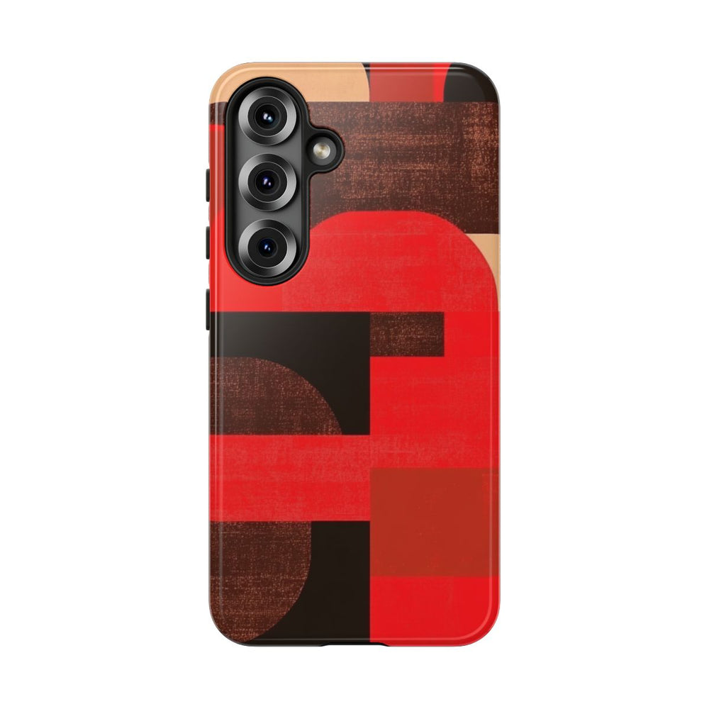 Rood-Bruin Geometrisch Abstract