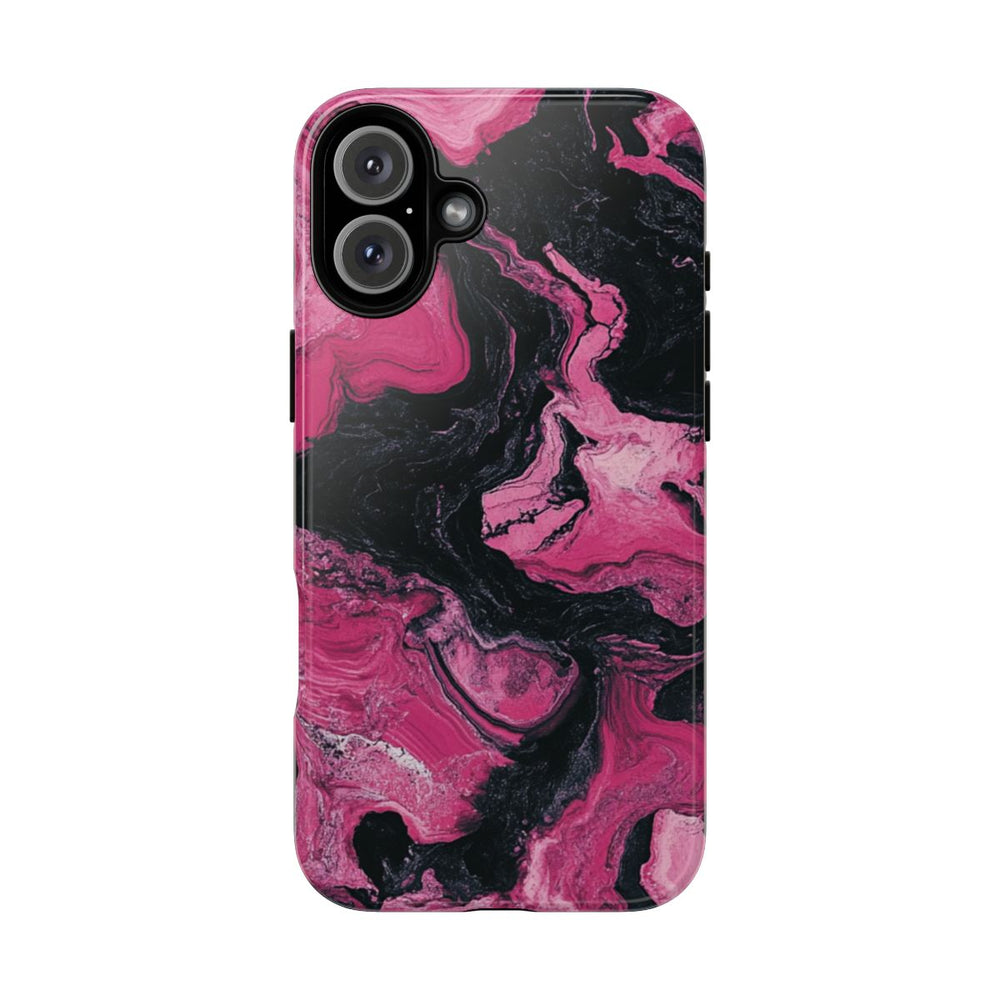 Roze en Zwarte Marmer Abstracte Textuur