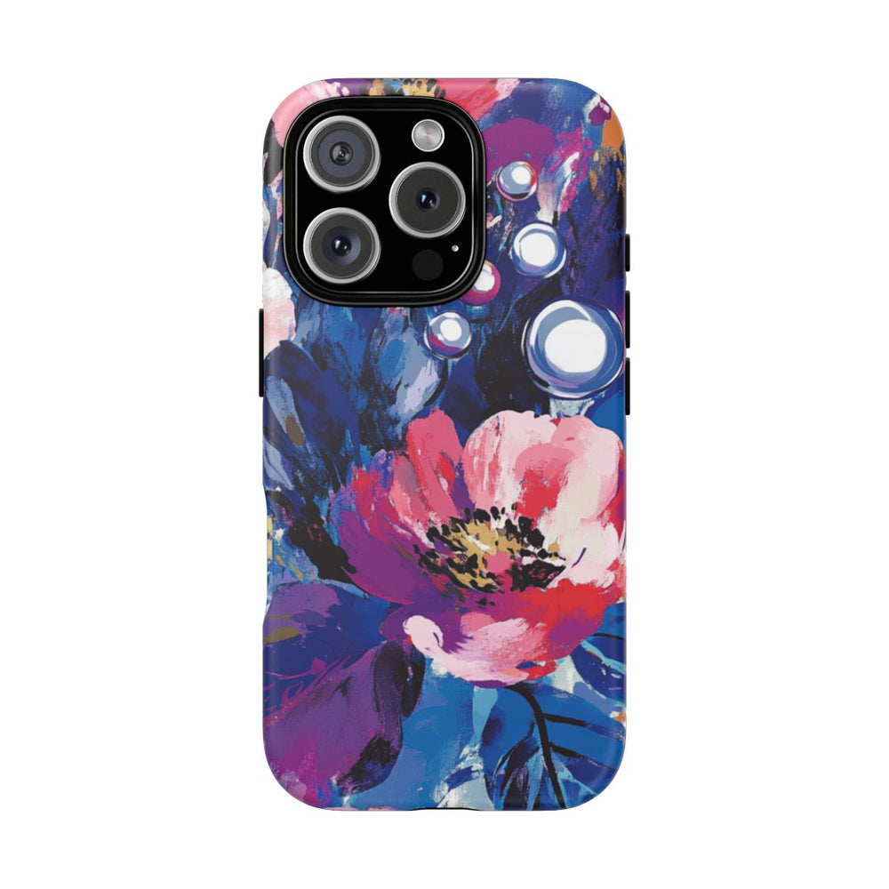 Abstracte Bloemenimpressie met Parelaccenten