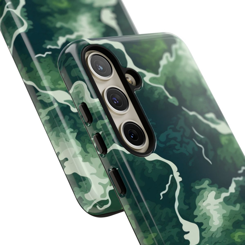 Abstracte Groene Rivier en Bospatroon