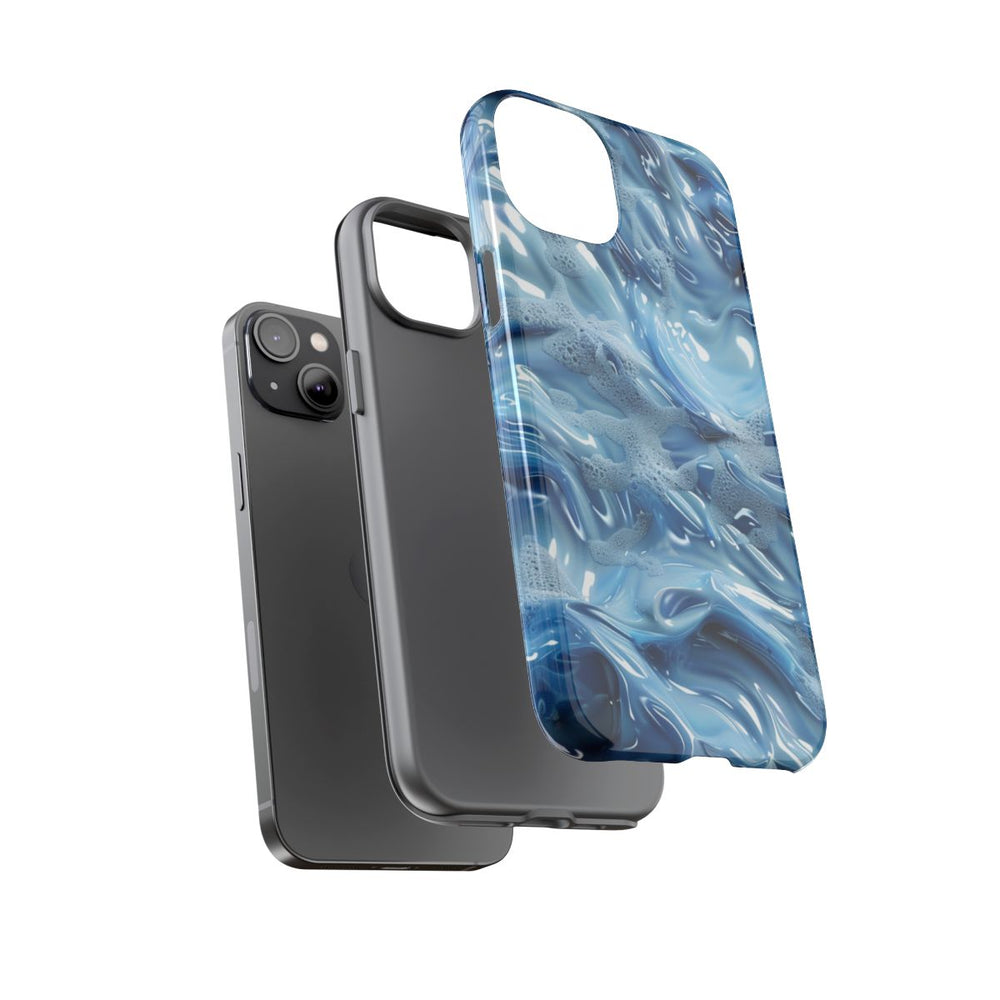 Blauw Abstract Golvend Patroon