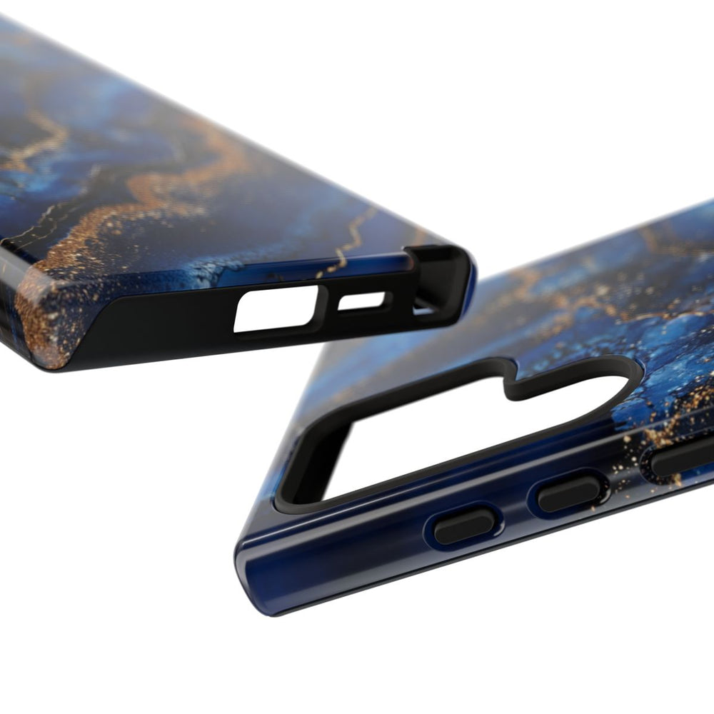 Blauw-Goud Geodepatroon