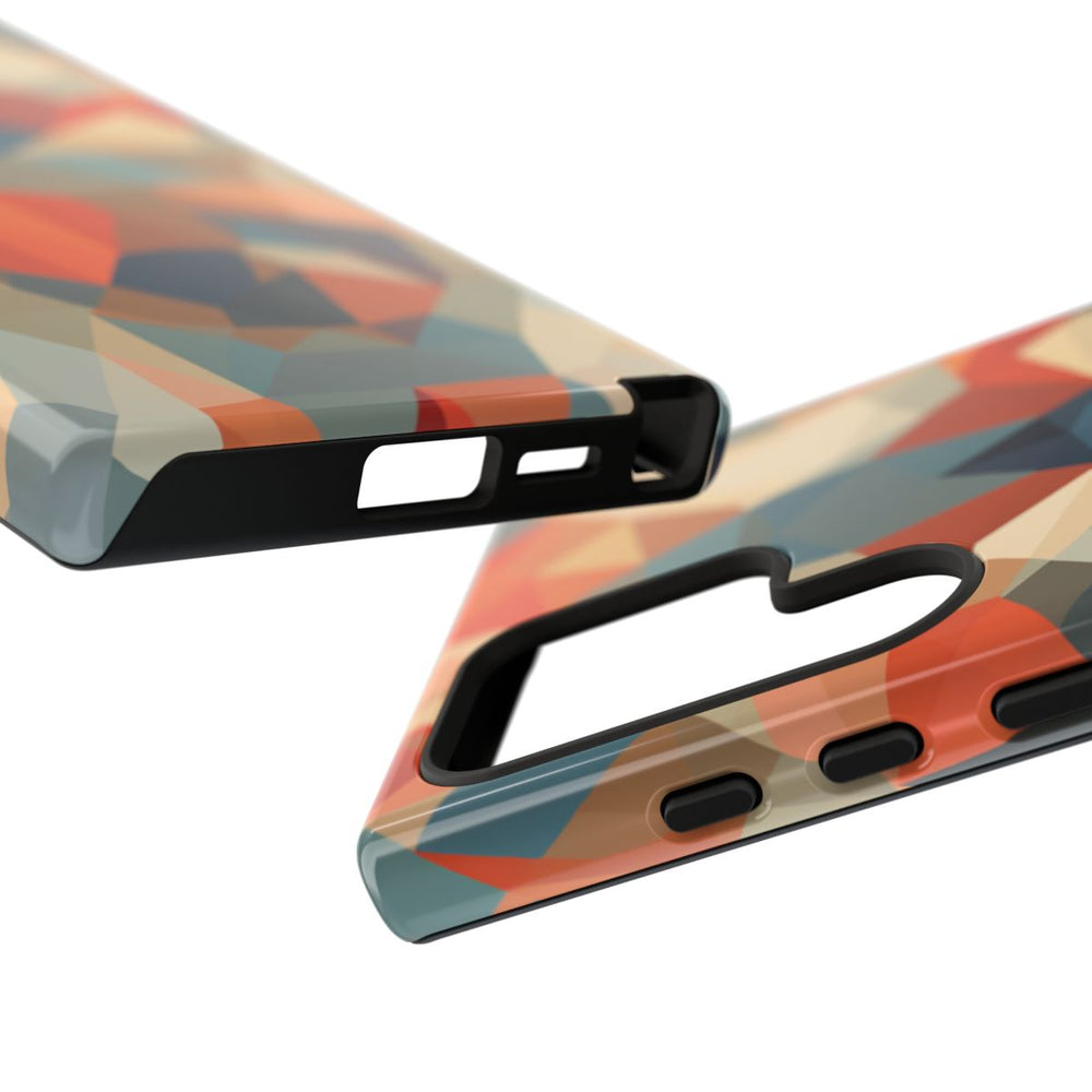 Geometrisch Abstract Patroon in Gedempte Warme Kleuren