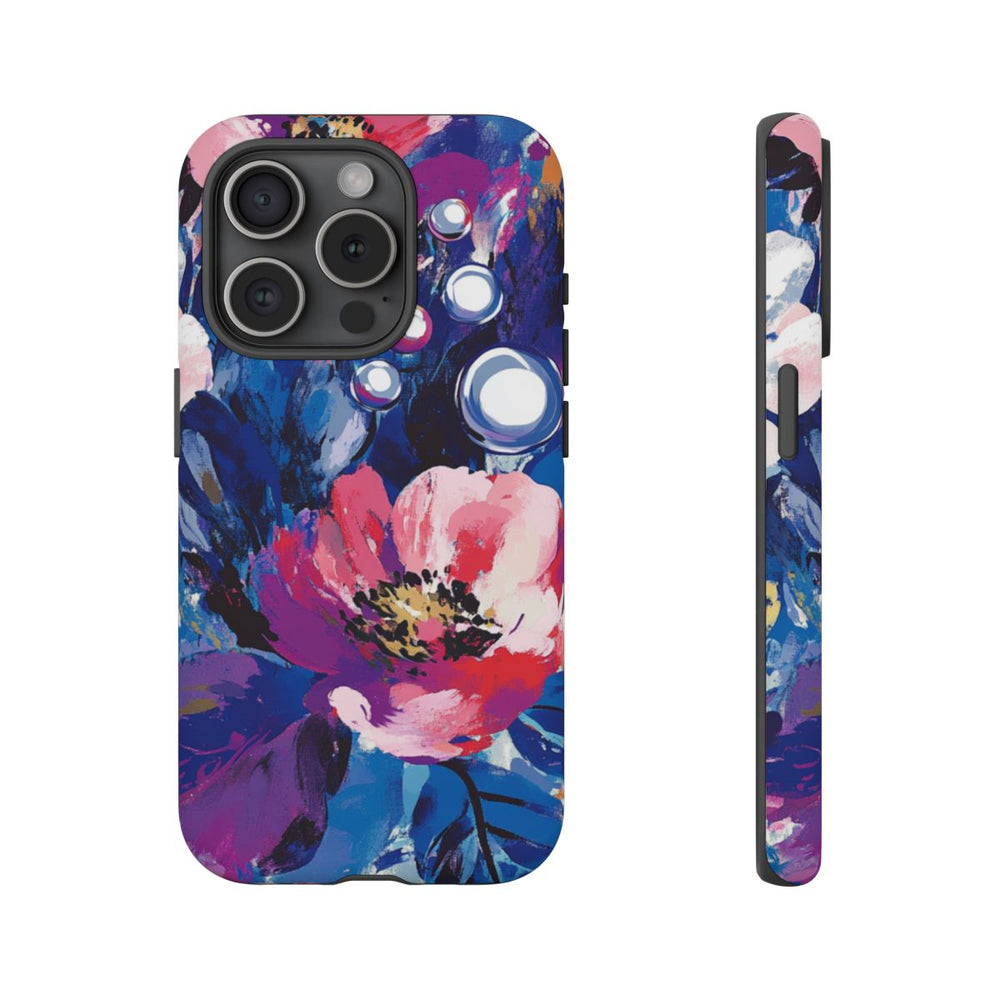 Kleurrijk Abstract Bloemenpatroon met Parelaccenten