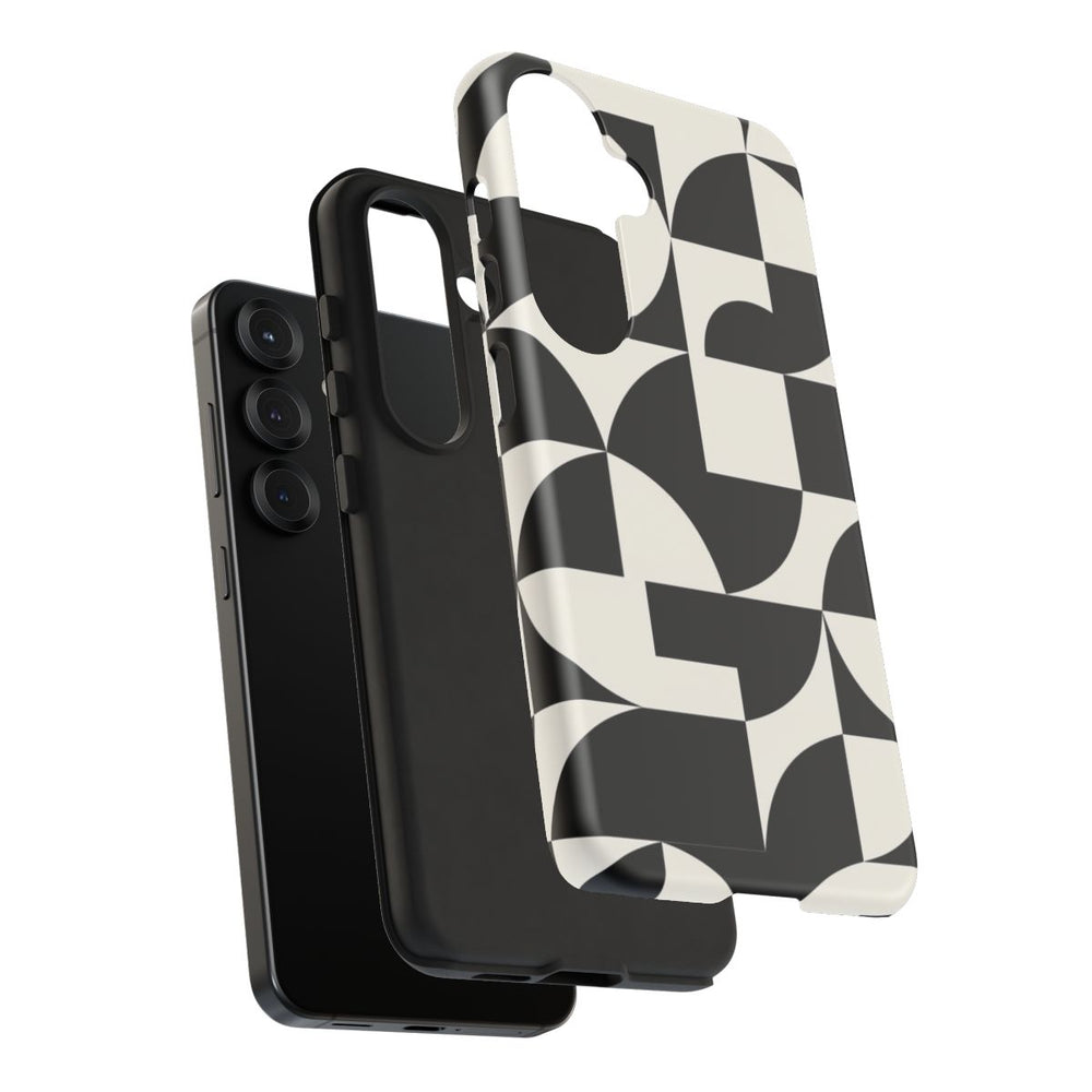 Zwart-Wit Geometrisch Abstract Patroon