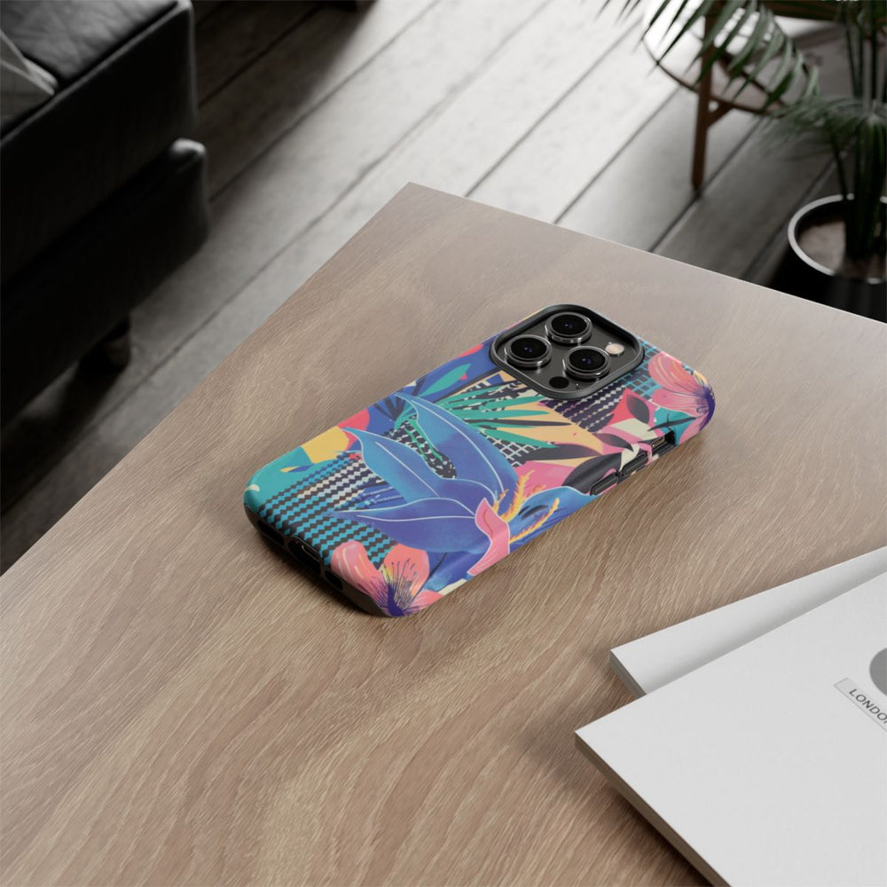 Kleurrijk Bloemenpatroon met Abstracte Accenten