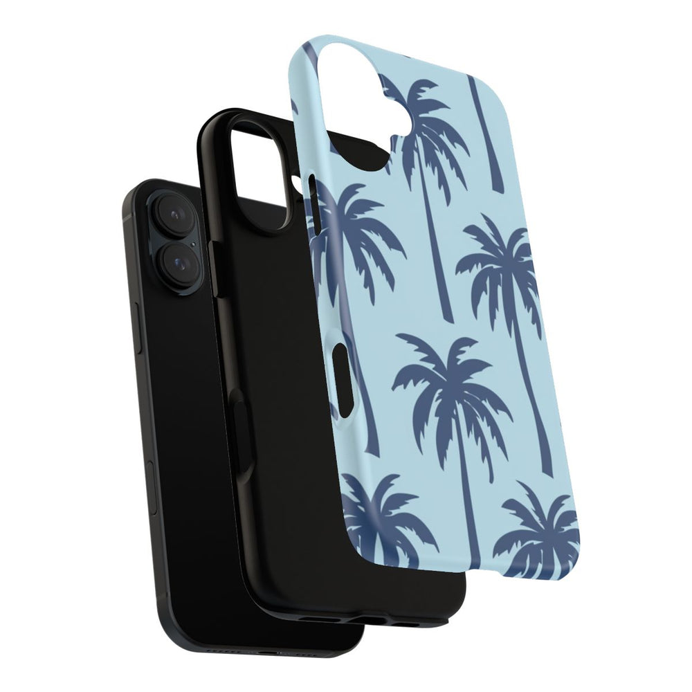 Blauw Palmbomenpatroon