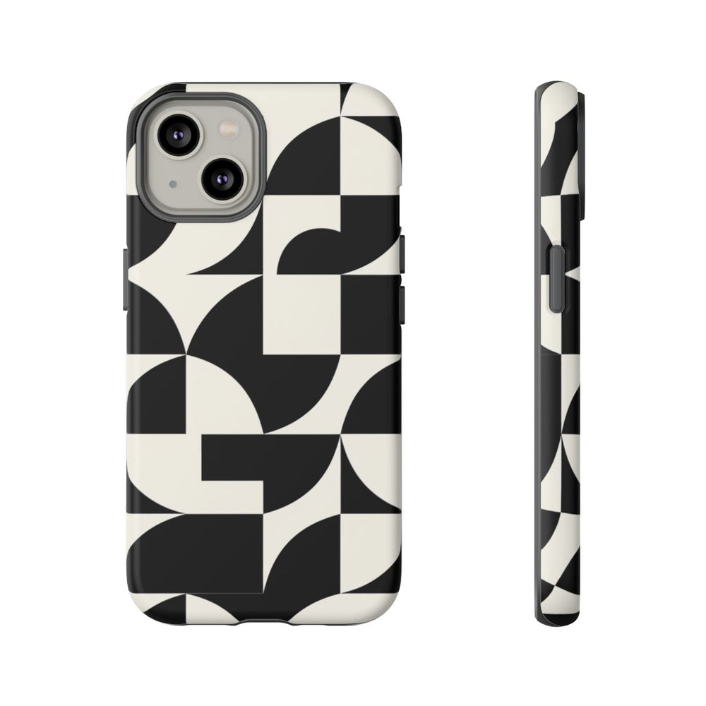 Zwart-Wit Geometrisch Abstract Patroon