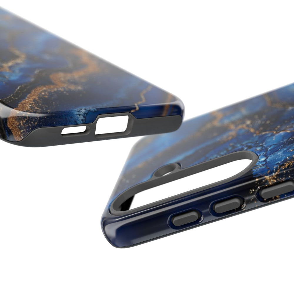 Blauw-Goud Geodepatroon