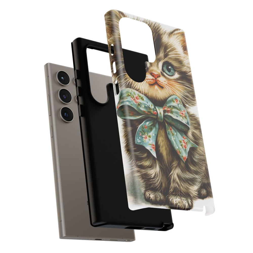 Schattige Vintage Kitten met Strik