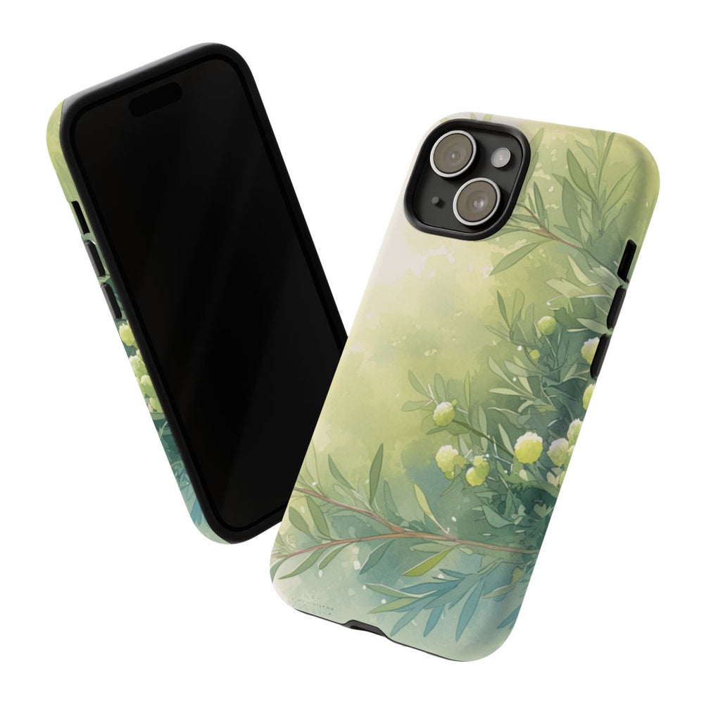 Groene Botanische Waterverf Illustratie