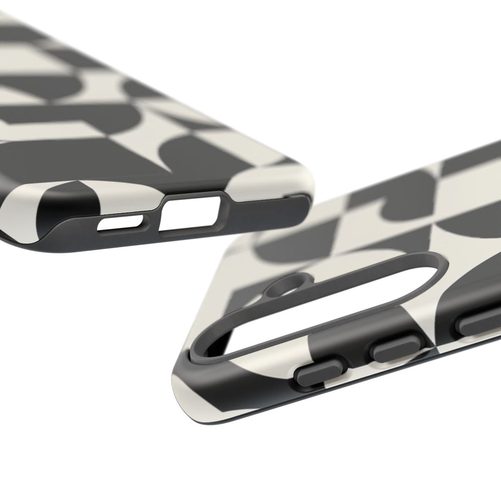 Zwart-Wit Geometrisch Abstract Patroon