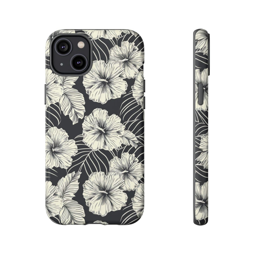 Monochroom Bloemenpatroon