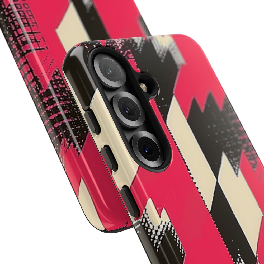 Roze en Zwart Pied-de-Poule Patroon