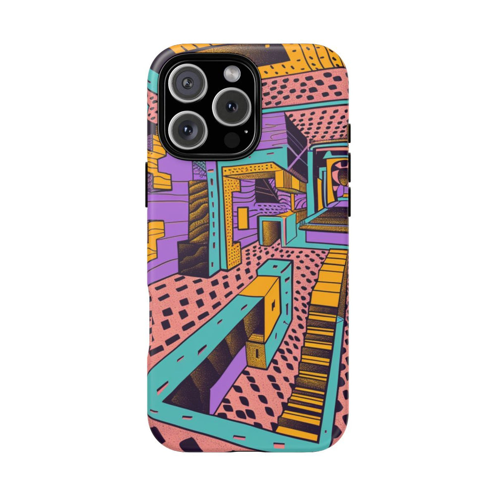 Geometrisch Abstract Patroon met Dieptewerking