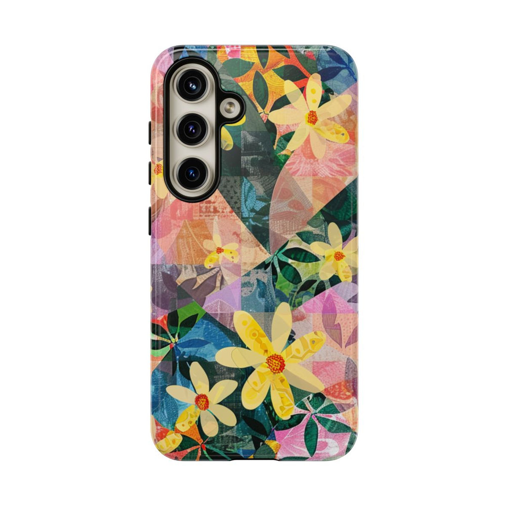 Abstract Bloemmotief met Geometrisch Patroon