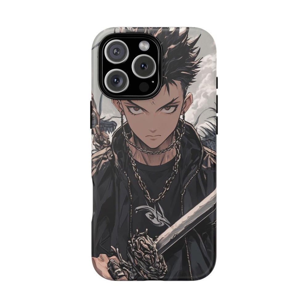 Anime Strijder met Zwaard en Draakkettingen