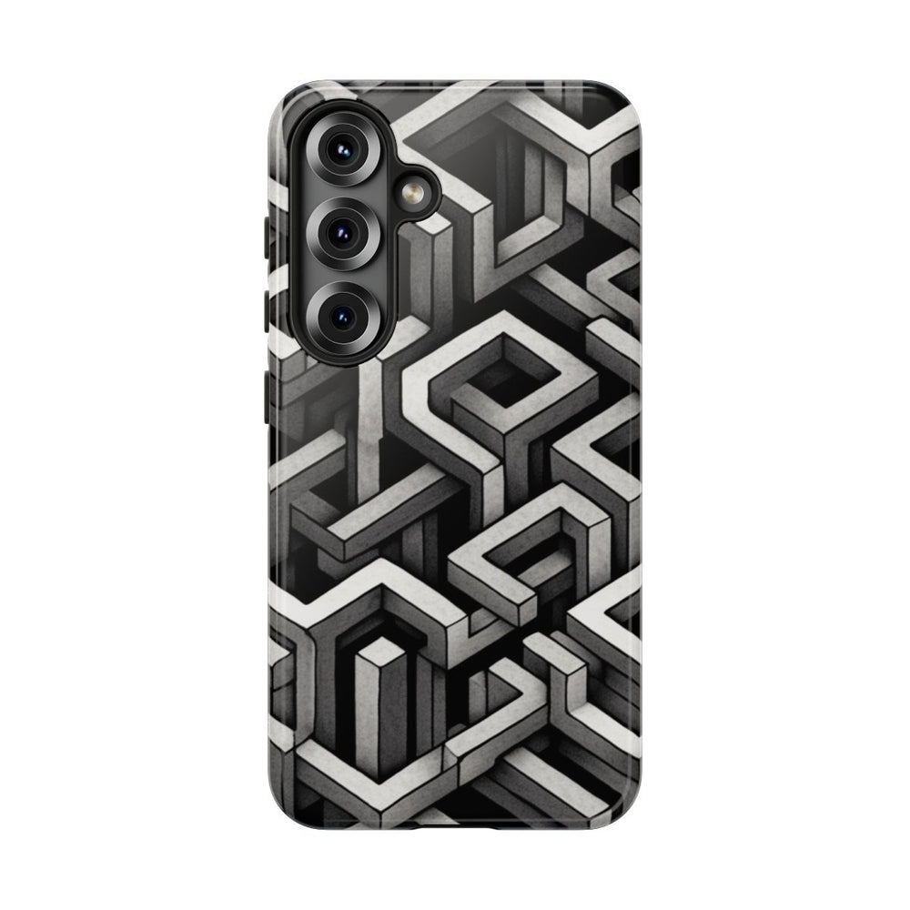 Monochrome Geometrisch Optisch Illusiepatroon