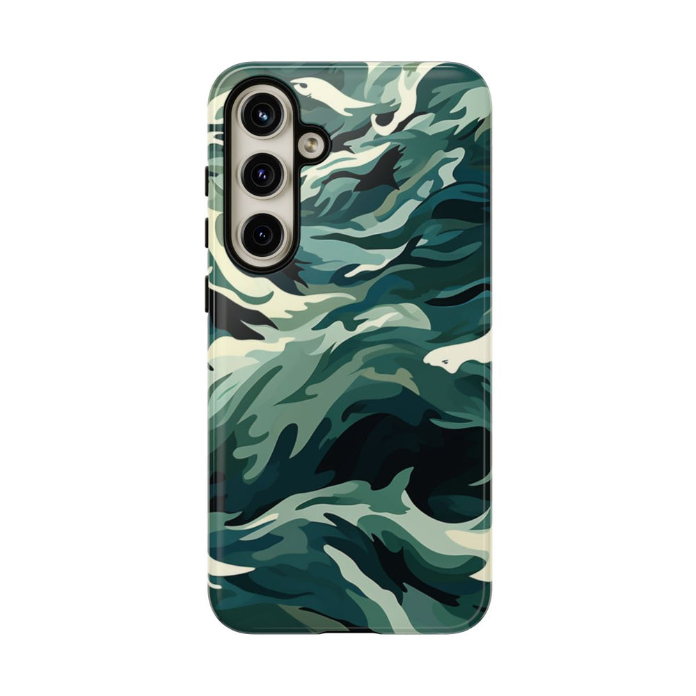 Abstracte Oceaangolven met Haaienpatroon