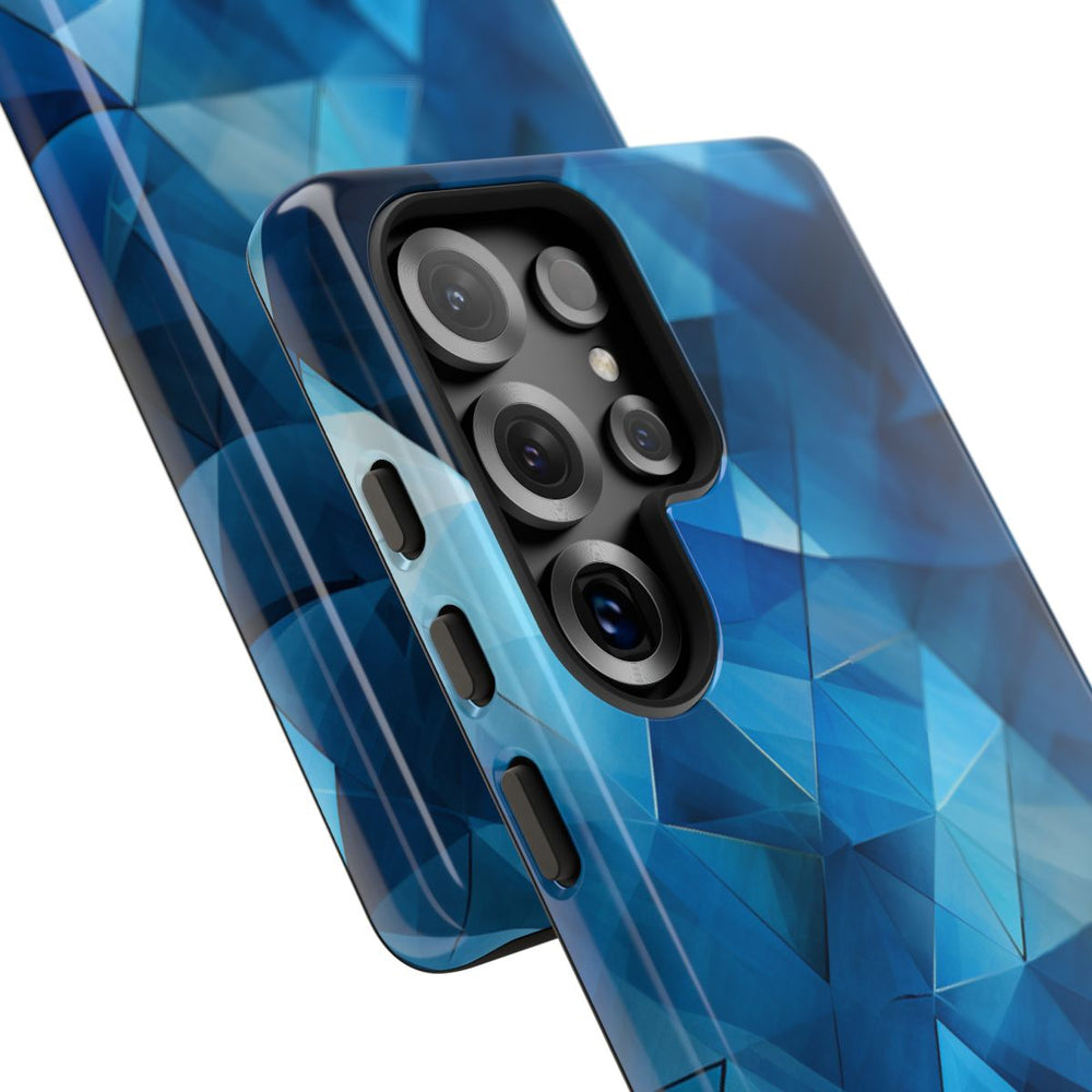 Blauw Geometrisch Driehoekenpatroon