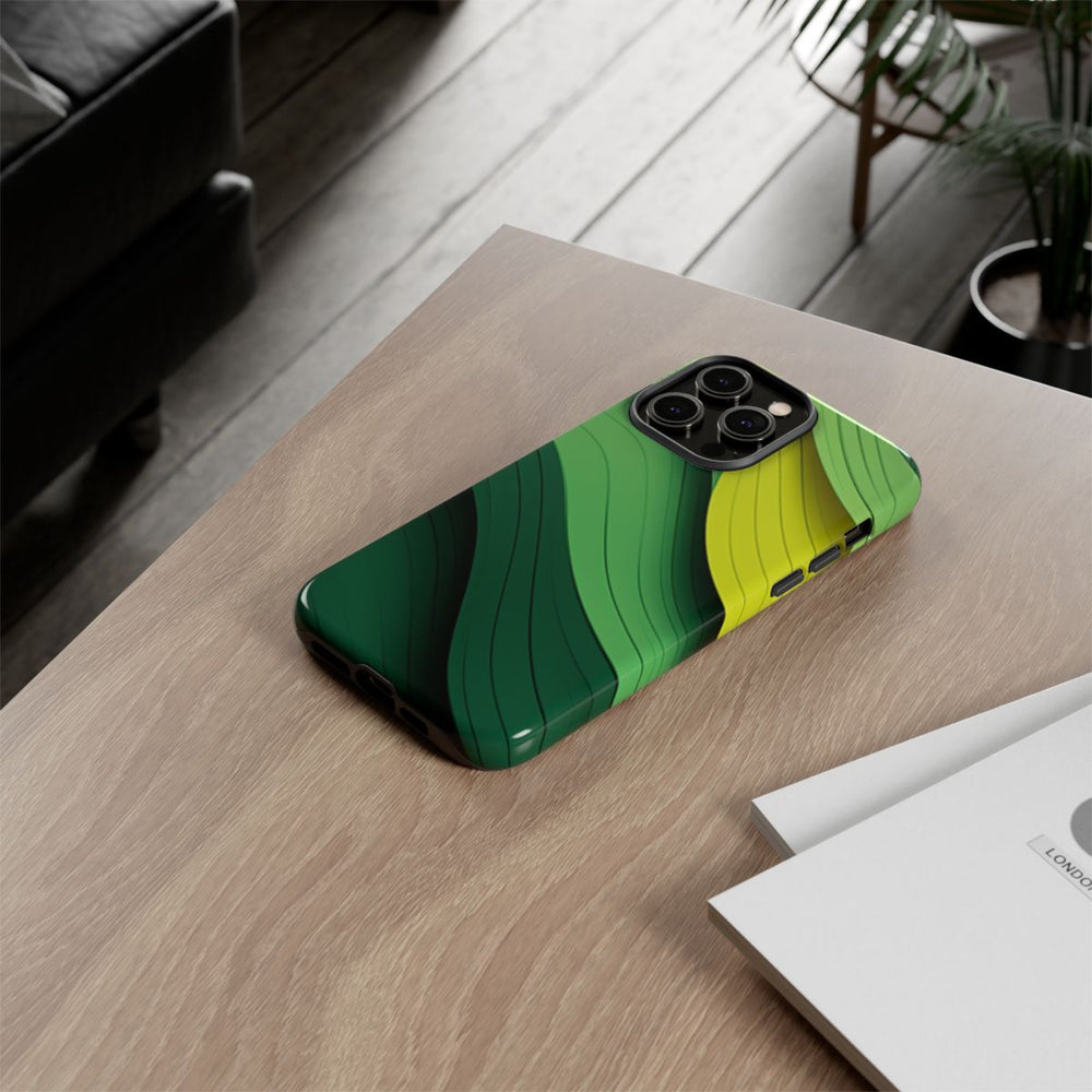 Groen-Geel Golvenpatroon