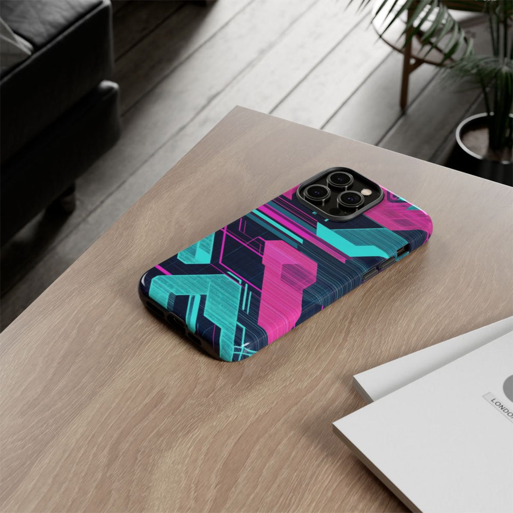 Neon Geometrisch Cyberpunkpatroon