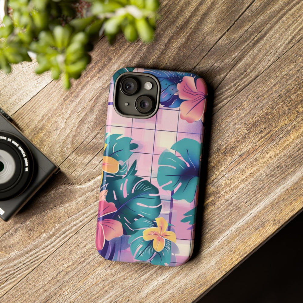 Tropisch Bloemenpatroon met Roze en Gele Bloemen