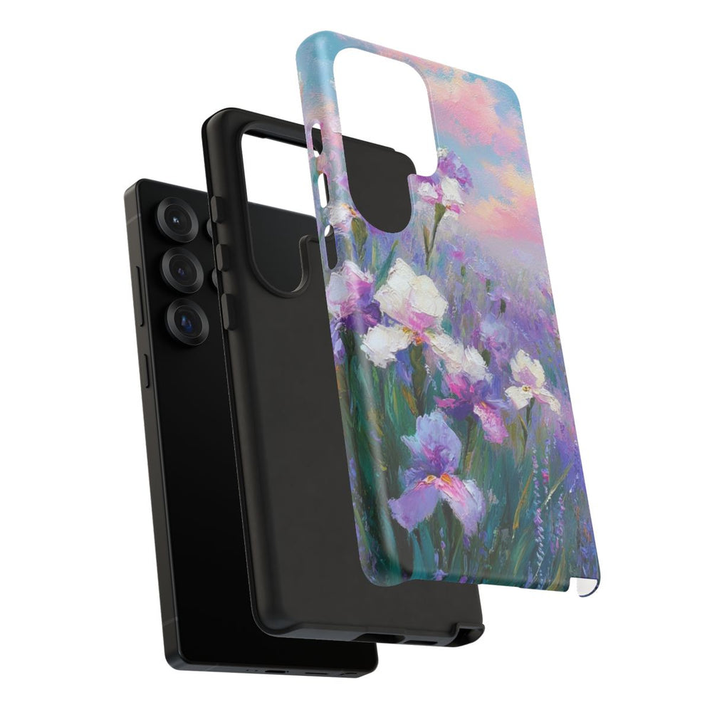 Pastelkleurige Irisbloemen Schildering