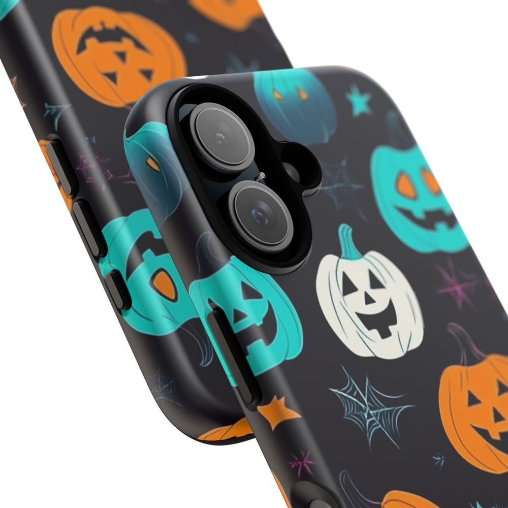 Vrolijk Gekleurde Halloween Pompoenen Patroon