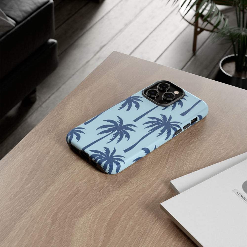 Blauw Palmbomenpatroon