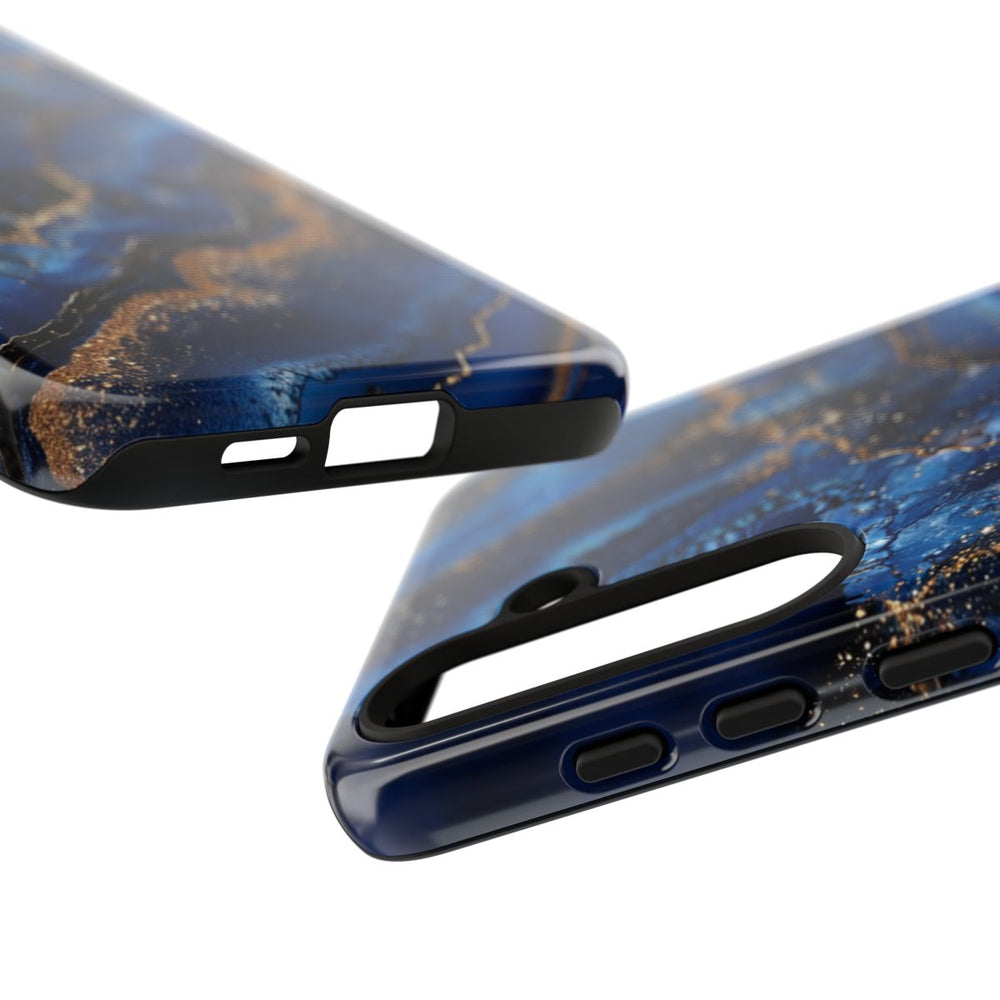Blauw-Goud Geodepatroon